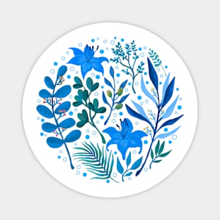 Blue Garden Magnet